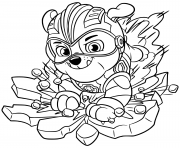 Coloriage Mighty Pups Rubbles super patrouille