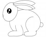 Coloriage petit lapin pret a la course