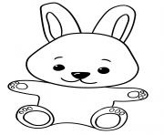 Coloriage bebe lapin tres mignon pour enfants