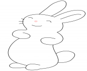 Coloriage lapin kawaii bunny