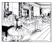 Coloriage degas la classe de danse