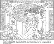 Coloriage arianrhod deesse celtique