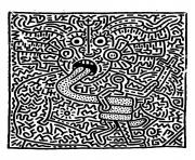 Coloriage keith haring 1