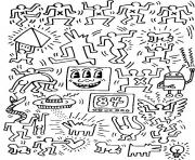 Coloriage keith haring 7