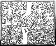 Coloriage keith haring 3