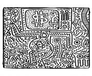 Coloriage keith haring 10