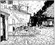 Coloriage van gogh le cafe de nuit