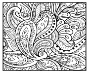 Coloriage carre mandala fleurs motif floral