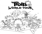 Coloriage DreamWorks Trolls 2 World Tour 