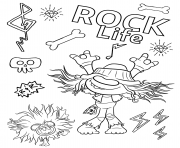 Coloriage Hard Rock Trolls 2