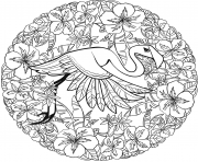 Coloriage Flamingo Mandala Par Lesya Adamchuk