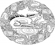 Coloriage Lezard Mandala Par Lesya Adamchuk