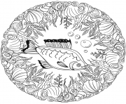 Coloriage Poisson Mandala Par Lesya Adamchuk