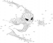 Coloriage Point A Relier Spiderman Super Hero