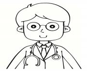 Coloriage docteur avec des lunettes