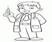 Coloriage docteur medecin