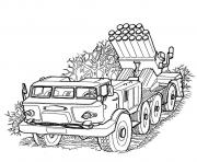 Coloriage vehicule militaire