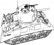 Coloriage tank char dassault armee americaine usa