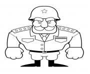 Coloriage chef militaire de larmee