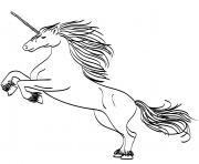 Coloriage mythical animal licorne