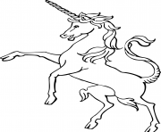 Coloriage vintage licorne