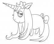 Coloriage chibi licorne