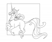 Coloriage cute licorne 3