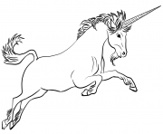 Coloriage classic licorne