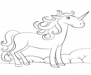 Coloriage cute cartoon licorne by Lena London