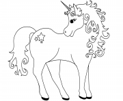 Coloriage gracious licorne