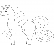 Coloriage polished licorne