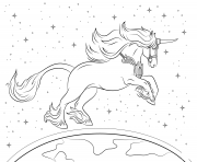 Coloriage beautiful licorne by Artsashina