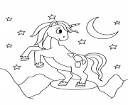 Coloriage midnight licorne