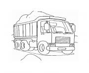 Coloriage camion chantier