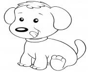 Coloriage chien enfant facile maternelle