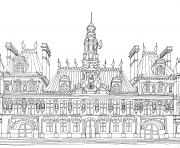 Coloriage hotel de ville de Paris