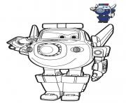 Coloriage Police Robot Train