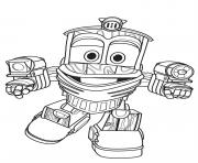 Coloriage Duck Robot Train Transport Rapide