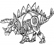 Coloriage Robot Dinosaure Styracosaure