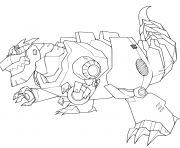 Coloriage Grimlock Dinosaure Transformers 