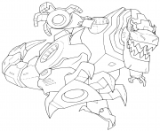 Coloriage Transformers Grimlock Dinosaure Robot