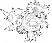 Coloriage Transformers Robot Dinosaure