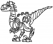 Coloriage Robot Dinosaure Tyranosaure