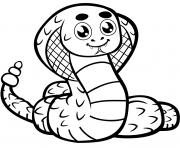 Coloriage mignon cobra