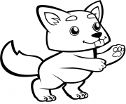 Coloriage mignon bebe loup