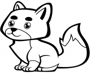 Coloriage bebe renard mignon