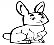 Coloriage mignon petit lapin