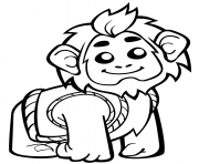 Coloriage un singe mignon en gilet