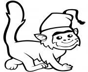 Coloriage un singe mignon a fez