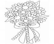 Coloriage bouquet de fleurs pour mariage